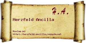 Herzfeld Ancilla névjegykártya